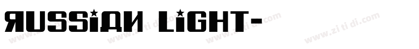 russian light字体转换